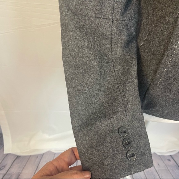 Iconoclast Gray Wool Fitted Pleated Blazer 42 - Picture 8 of 10